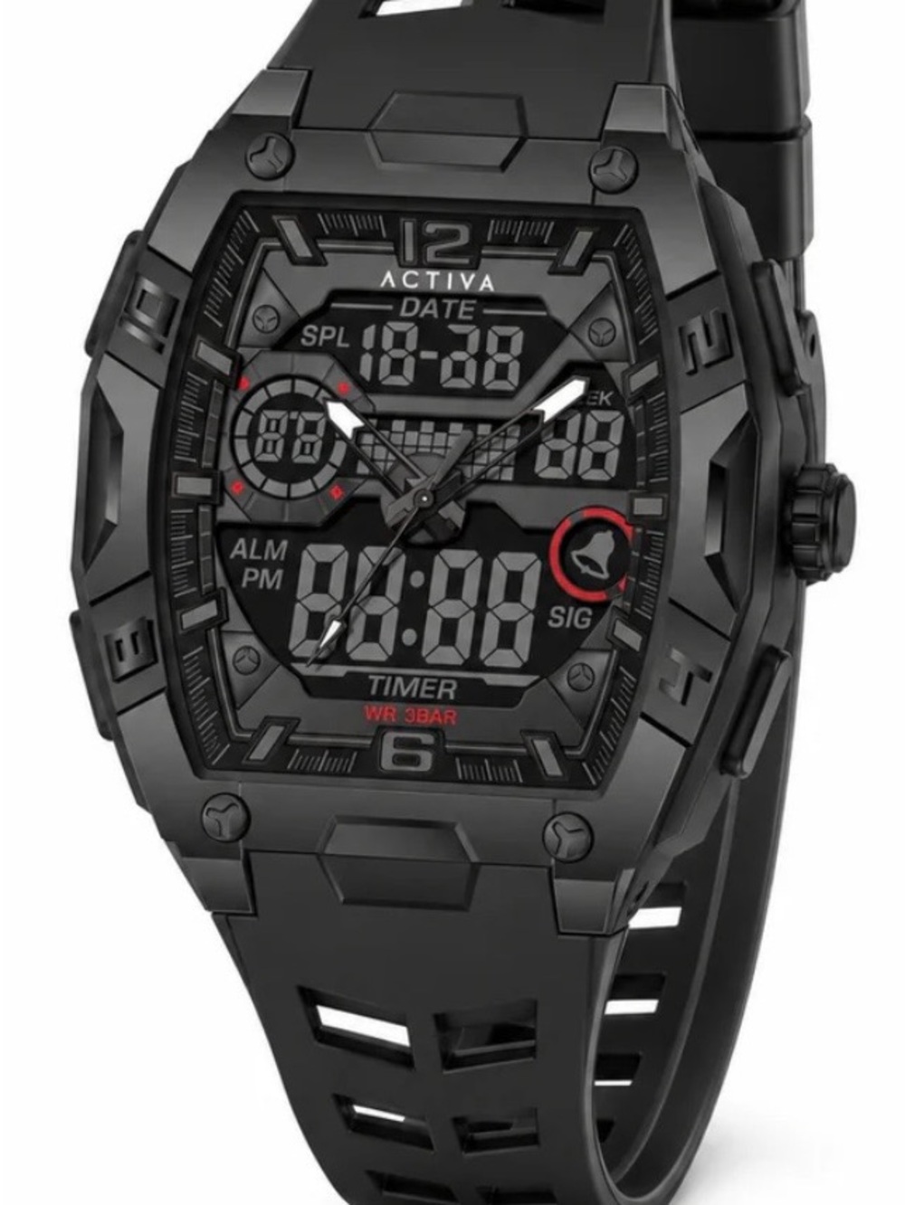 Activa X Invicta Digital Men's Watch - 50mm. Black (ACW8131-004) new